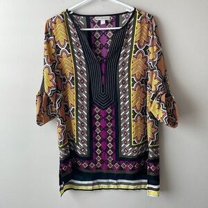 Dana Buchman batik tunic women size medium